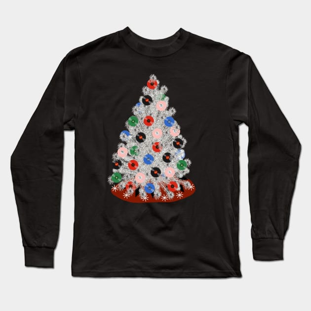 Aluminium Vinyl Record Tree Long Sleeve T-Shirt by jenblove